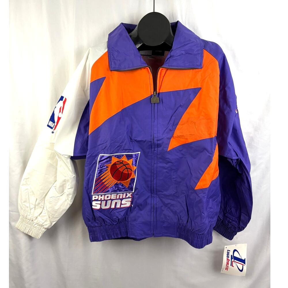 Logo Athletic Phoenix Suns Sharktooth Windbreaker Jacket L NWT Vintage 90s NBA